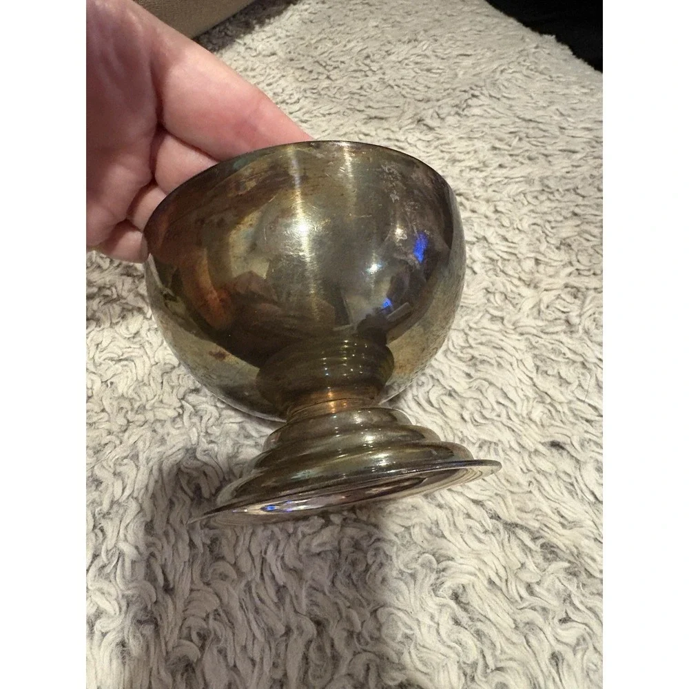 Pedestal Bowl Home Decor‎ OS Silver Good Vintage Tarnished Weighted